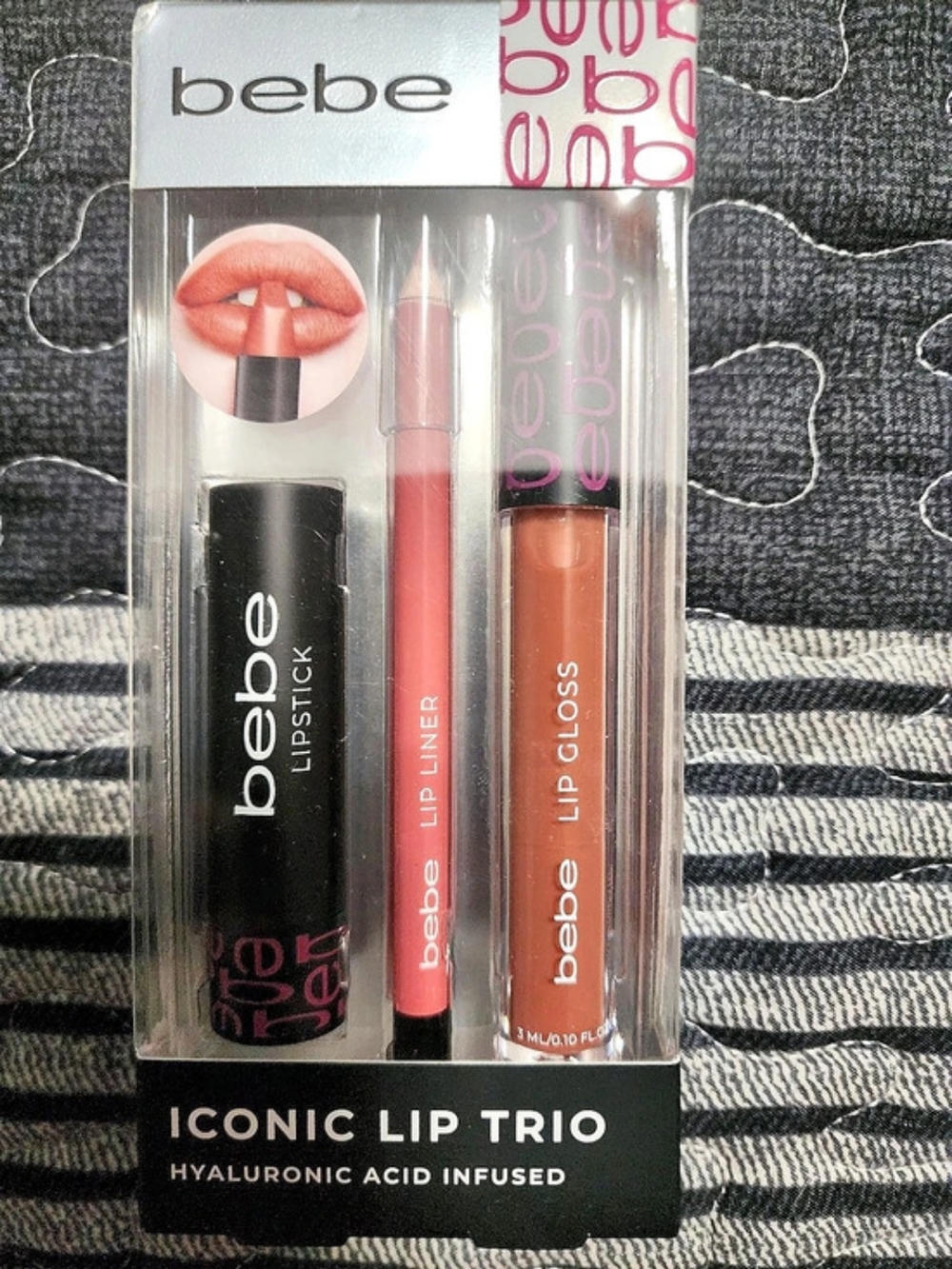 bebe Iconic Lip Trio Lipstick Pink & Brown